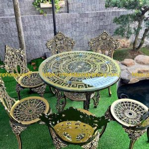 bàn ghế nhôm đúc sân vườn
