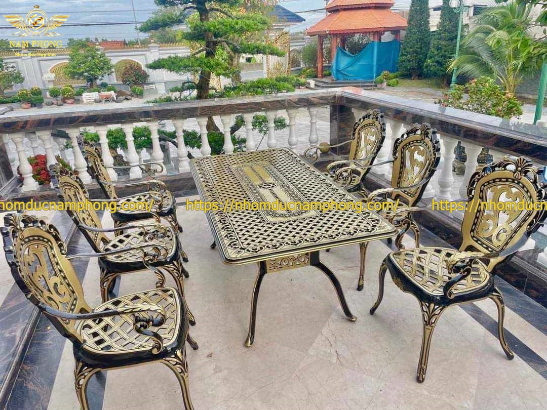 Bàn Ghế Nhôm Đúc Tại Tuyên Quang 46 bộ bàn ghế nhôm đúc
