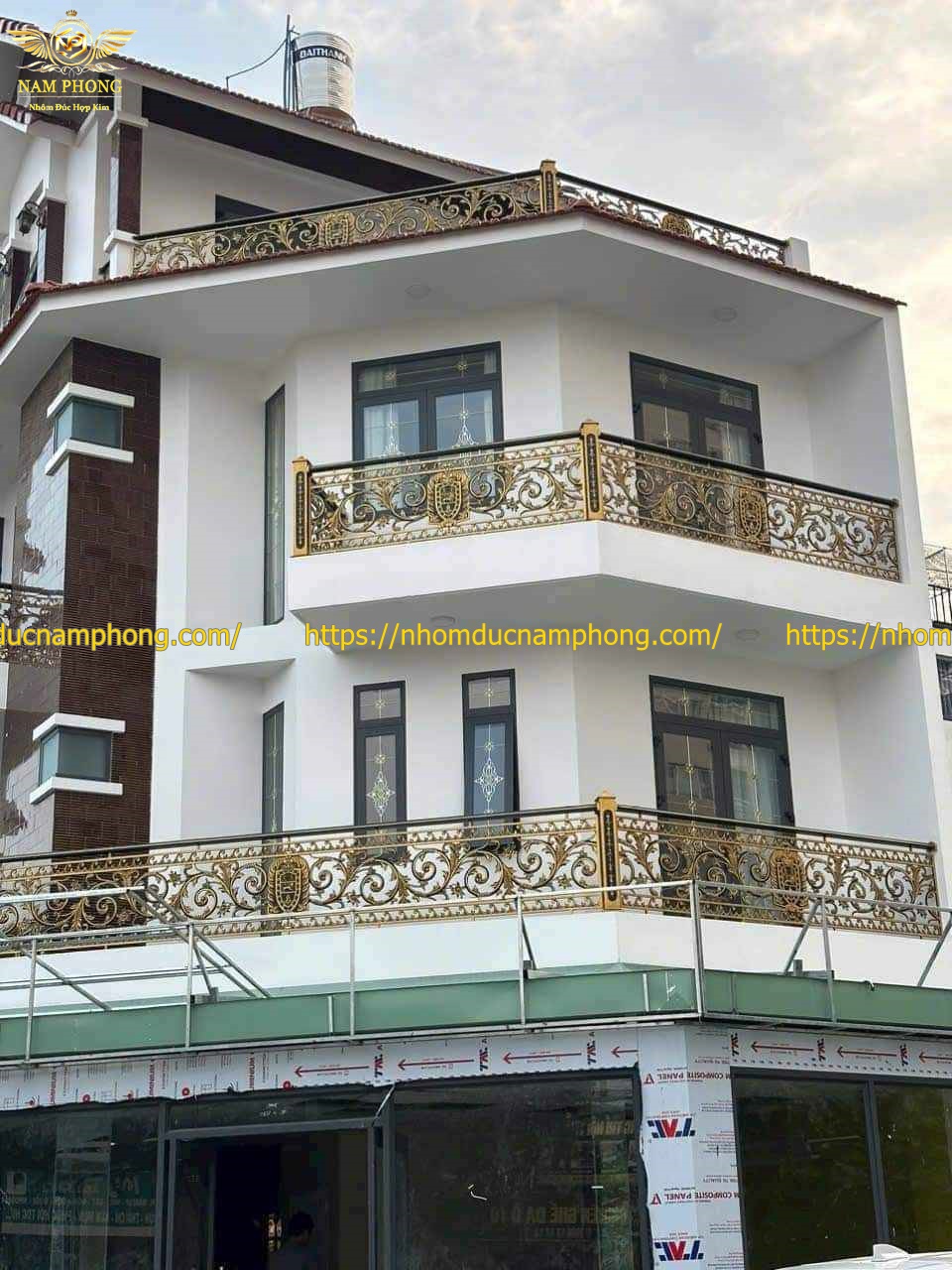 Lan can nhôm đúc tại Hà Tĩnh - Giá tại xưởng, thi công trọn gói 33 lan can nhom duc
