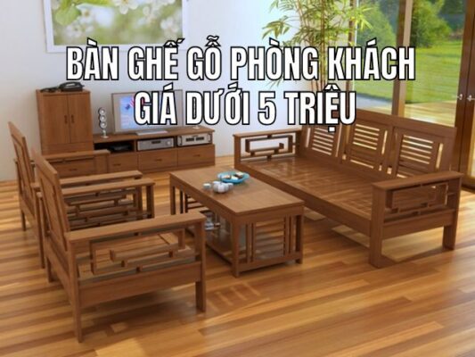 20+ bộ bàn ghế gỗ phòng khách giá 5 triệu đơn giản hiện đại