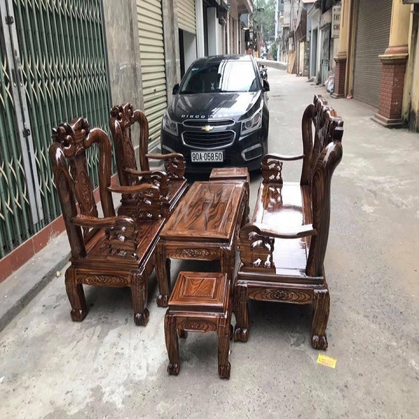 Mẫu bàn ghế gỗ phòng khách giá dưới 7 triệu đơn giản, giá rẻ