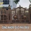 Cổng nhôm đúc phù điêu 1 cổng nhôm đúc phù điêu