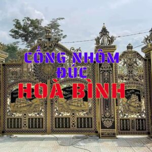 Cổng nhôm đúc Hoà Bình