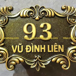 bảng số nhà nhôm đúc