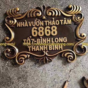 bảng số nhà nhôm đúc