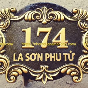 bảng số nhà nhôm đúc