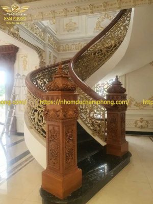 mẫu cầu thang nhôm đúc