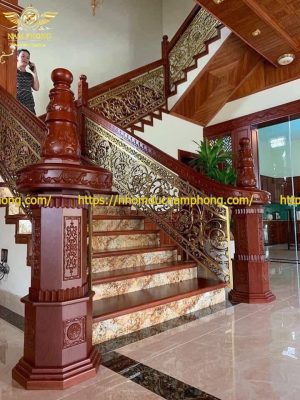 mẫu cầu thang nhôm đúc