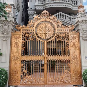 cổng nhôm đúc 2 cánh
