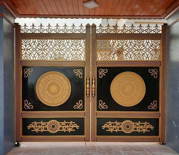 cổng sắt giả nhôm đúc