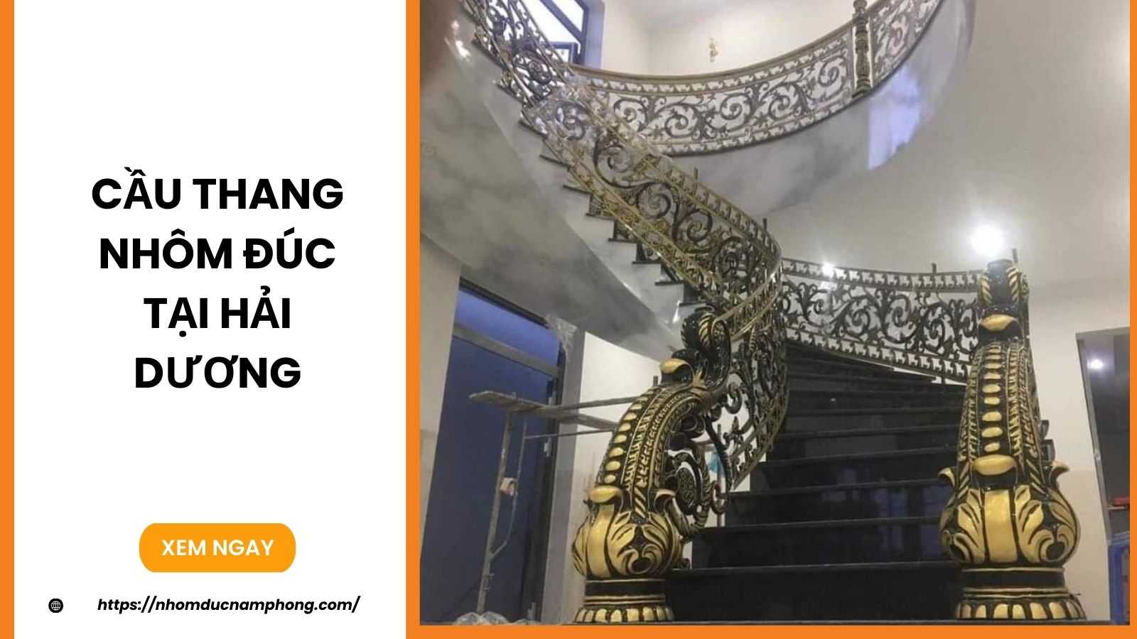 Cầu thang nhôm đúc tại Hải Dương Cầu thang nhôm đúc tại Hải Dương