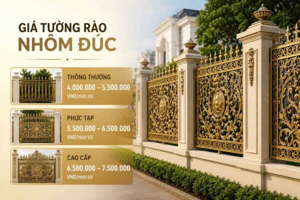 Giá tường rào nhôm đúc